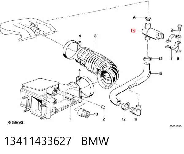 Датчик холостого ходу 13411433627 BMW
