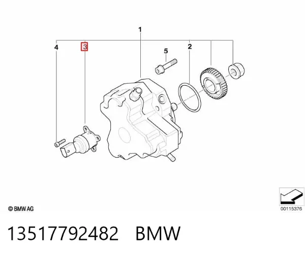 Трубка паливна, зворотня від форсунок 13517792482 BMW