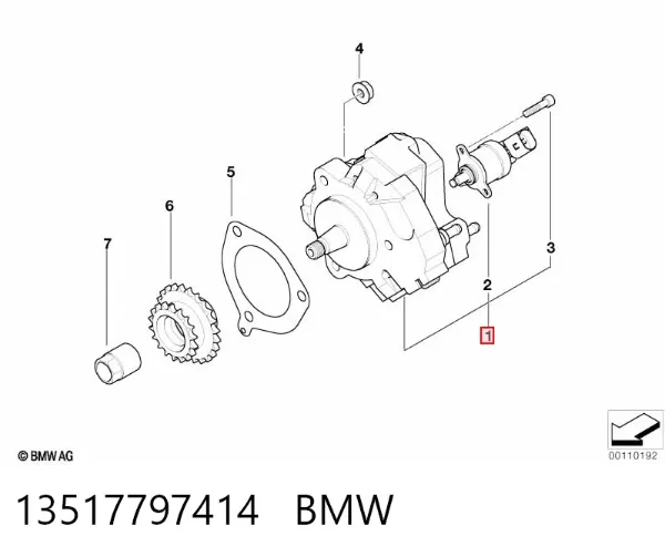 Паливний насос високого тиску 13517797414 BMW