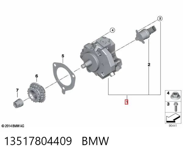 Паливний насос високого тиску BMW 3 E90