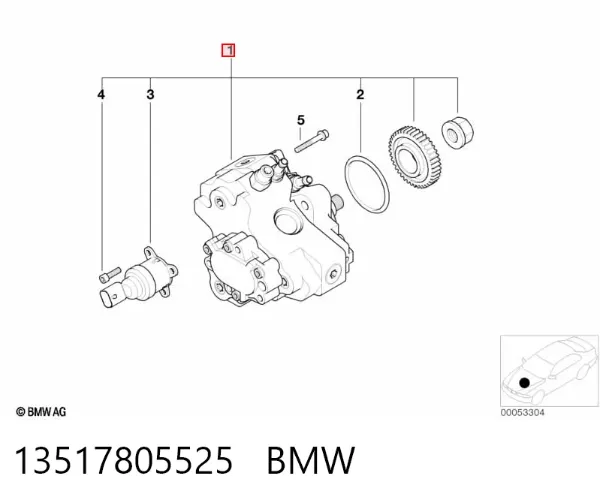 Паливний насос високого тиску 13517805525 BMW