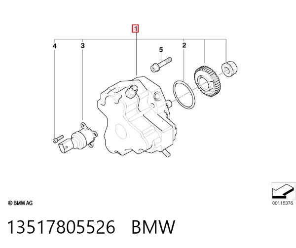 Паливний насос високого тиску 13517805526 BMW