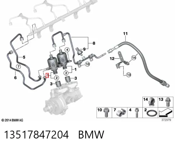 Паливний насос високого тиску 13517847204 BMW