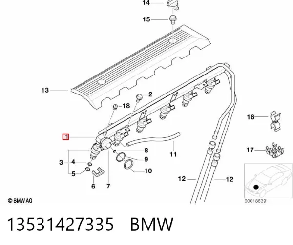 Розподільник палива 13531427335 BMW