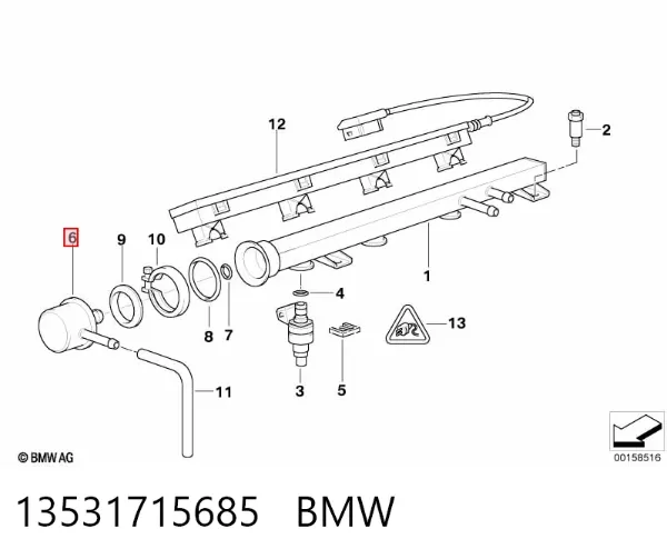 Регулятор тиску палива 13531715685 BMW
