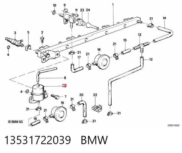 Регулятор тиску палива 13531722039 BMW