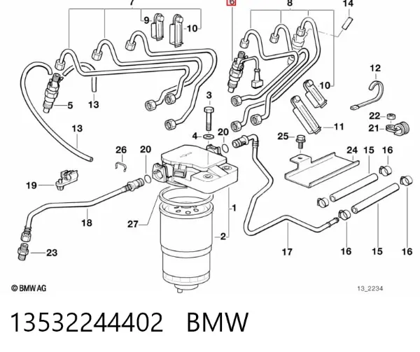 Паливні форсунки 13532244402 BMW