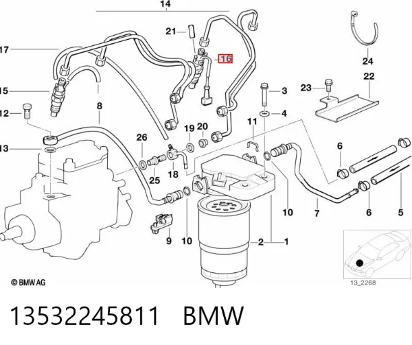 Паливні форсунки 13532245811 BMW