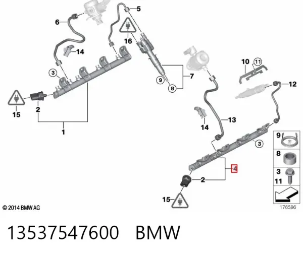 Розподільник палива (рампа) лівий 13537547600 BMW