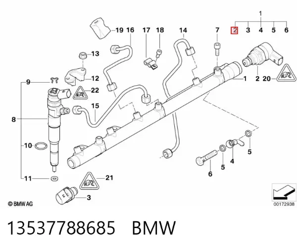 Регулятор тиску палива 13537788685 BMW