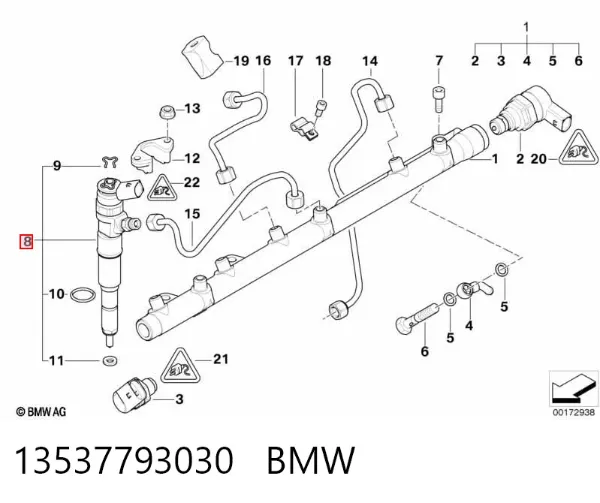 Паливні форсунки 13537793030 BMW