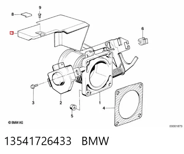 Молдинг заднього скла 13541726433 BMW
