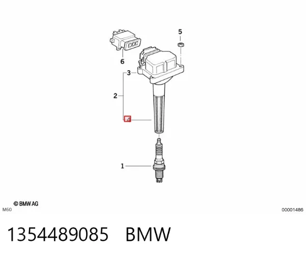 Накінечник свічки запалювання 1354489085 BMW