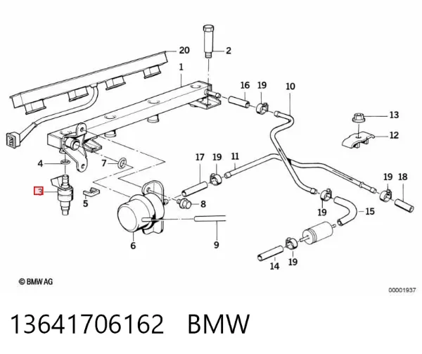 Паливні форсунки 13641706162 BMW