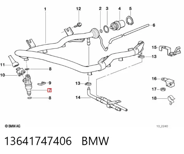 Паливні форсунки 13641747406 BMW