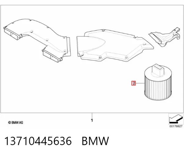 Повітряний фільтр 13710445636 BMW