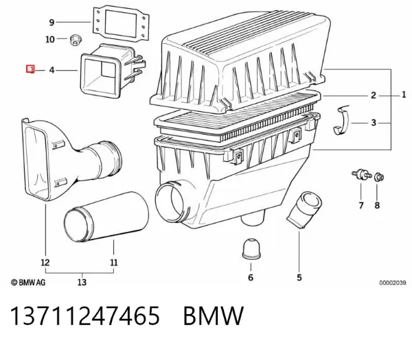 Повітряний фільтр 13711247465 BMW