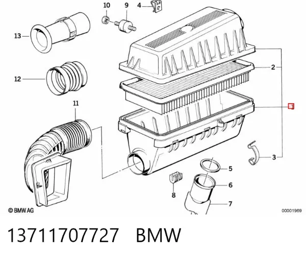 Корпус фільтра BMW 7 E32