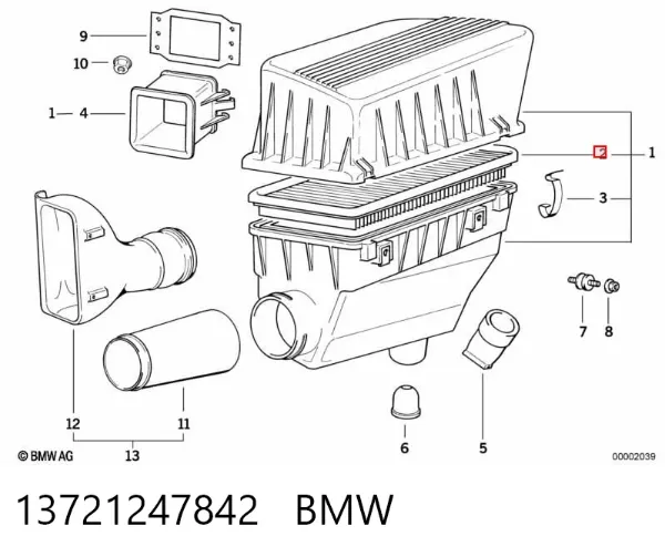 Повітряний фільтр 13721247842 BMW