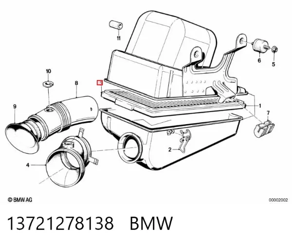 Повітряний фільтр 13721278138 BMW