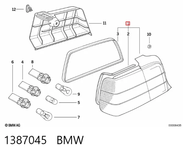 Лівий стоп 1387045 BMW