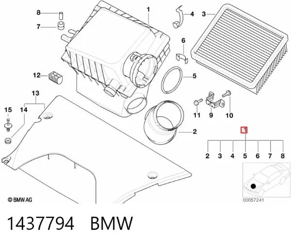 Корпус фільтра 1437794 BMW