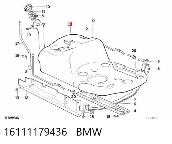 Паливний бак BMW 5 E34