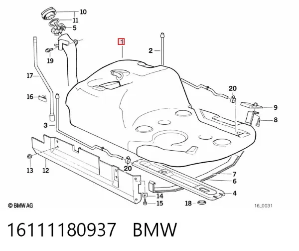 Паливний бак BMW 5 E34