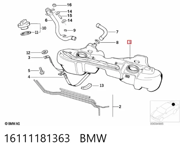 Паливний бак BMW 3 E36