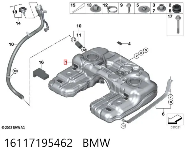 Паливний бак BMW X6 E71
