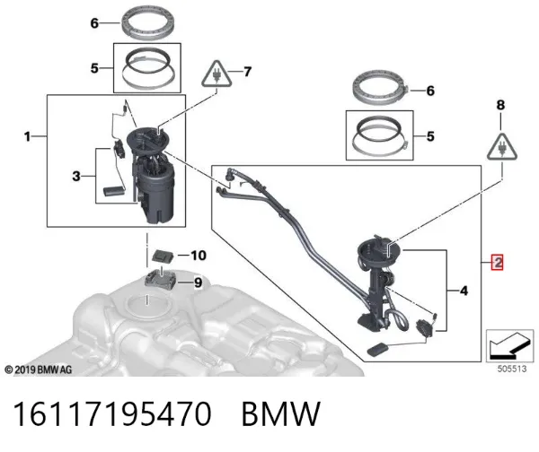 Бензонасос 16117195470 BMW