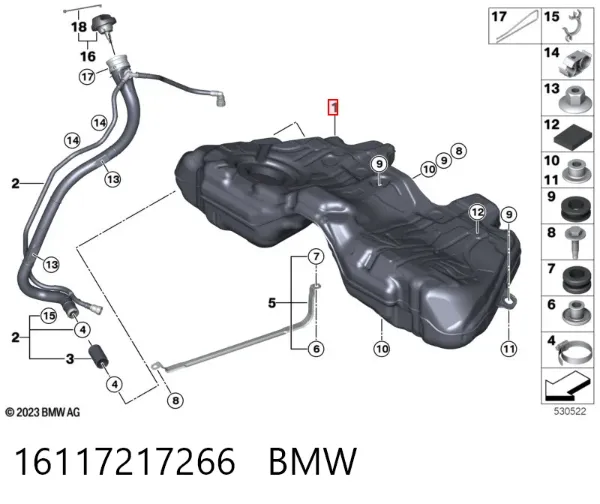 Паливний бак BMW 7 F01, F02, F03, F04