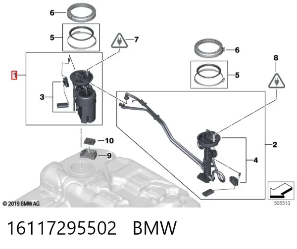 Бензонасос 16117295502 BMW