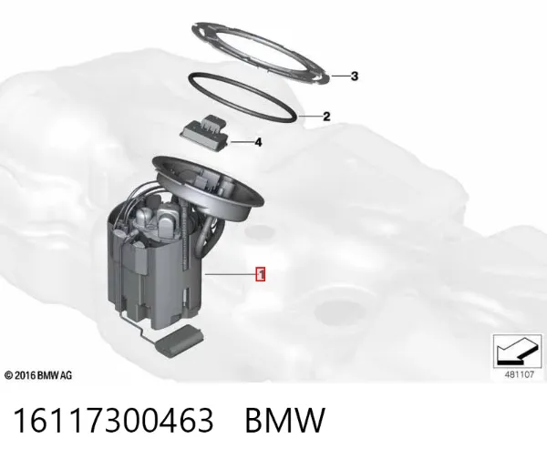Бензонасос 16117300463 BMW