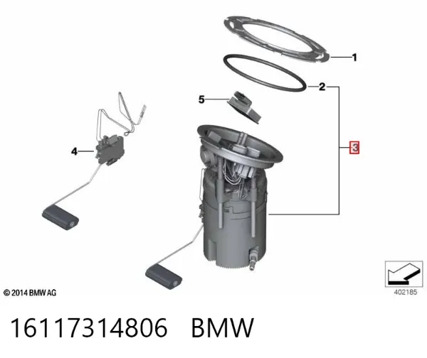 Бензонасос 16117314806 BMW