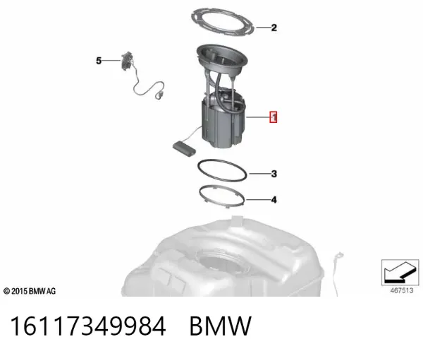 Бензонасос 16117349984 BMW