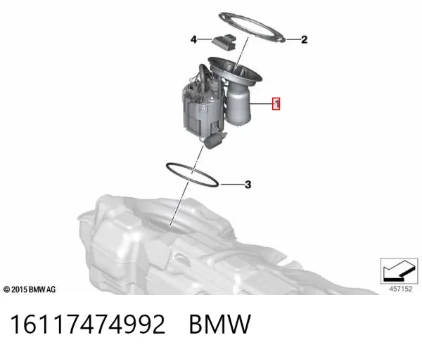 Бензонасос 16117474992 BMW