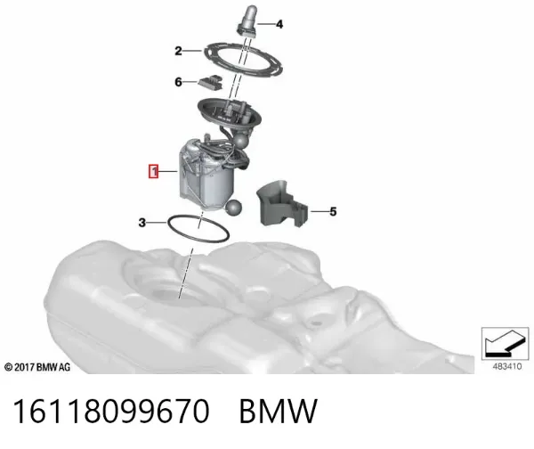 Бензонасос 16118099670 BMW