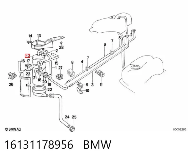 Паливний фільтр 16131178956 BMW