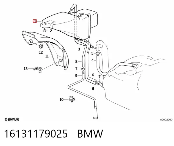 Бачок системи охолодження 16131179025 BMW