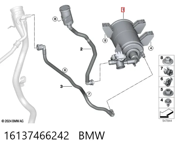 Фільтр бака паливних парів 16137466242 BMW
