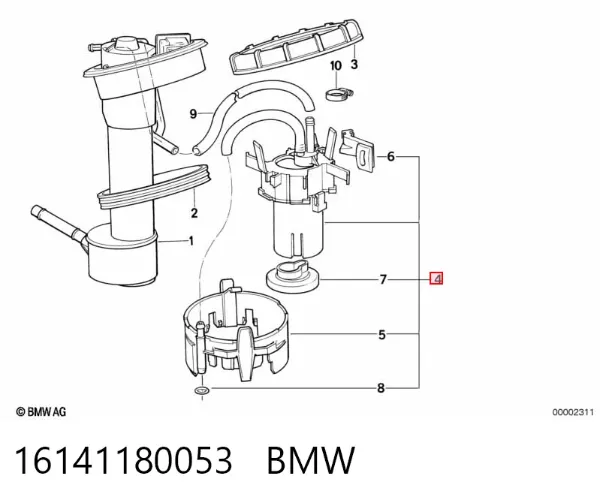 Насос паливний електричний 16141180053 BMW