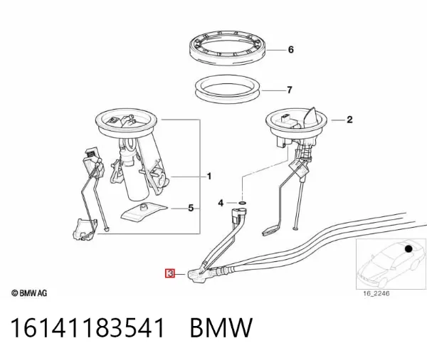 Бензонасос 16141183541 BMW