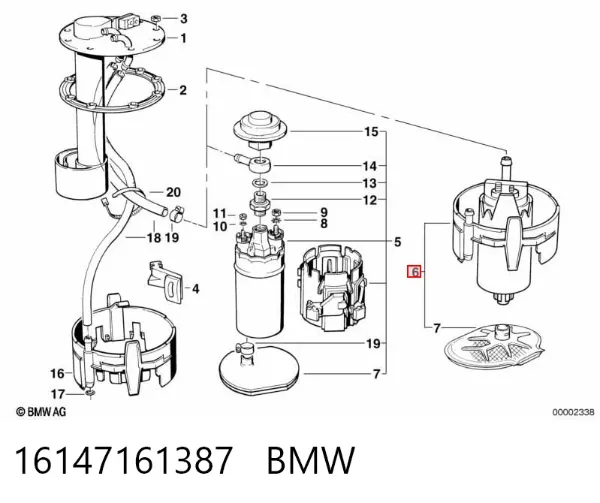 Бензонасос 16147161387 BMW