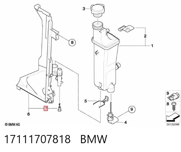 Кран зливний радіатора охолодження 17111707818 BMW