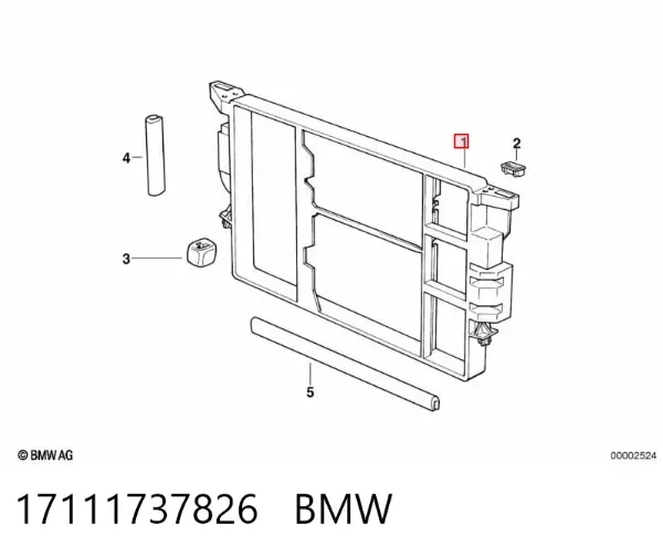 Рамка радіатора 17111737826 BMW