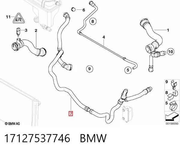 Патрубок вентиляції картера 17127537746 BMW