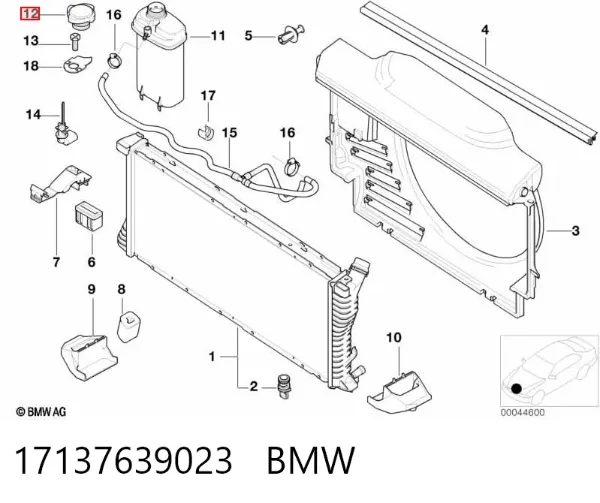 Кришка радіатора 17137639023 BMW