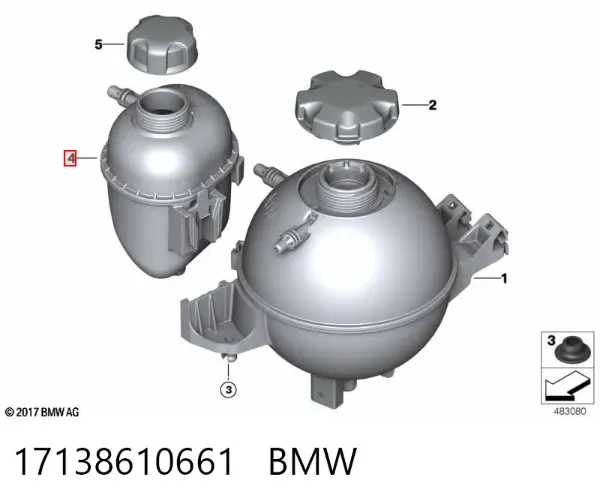 Бачок системи охолодження 17138610661 BMW