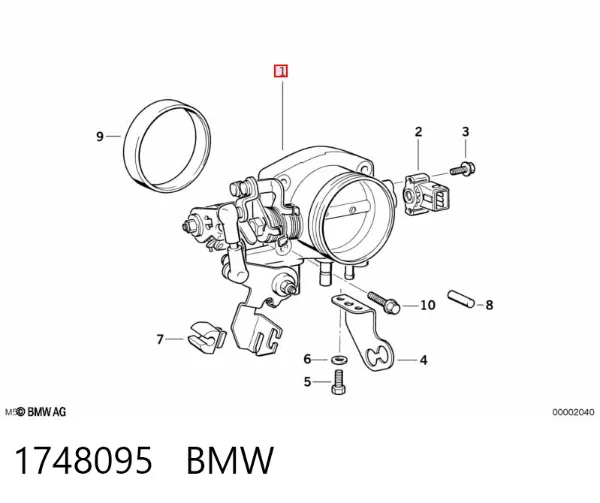 Дросільна заслінка 1748095 BMW